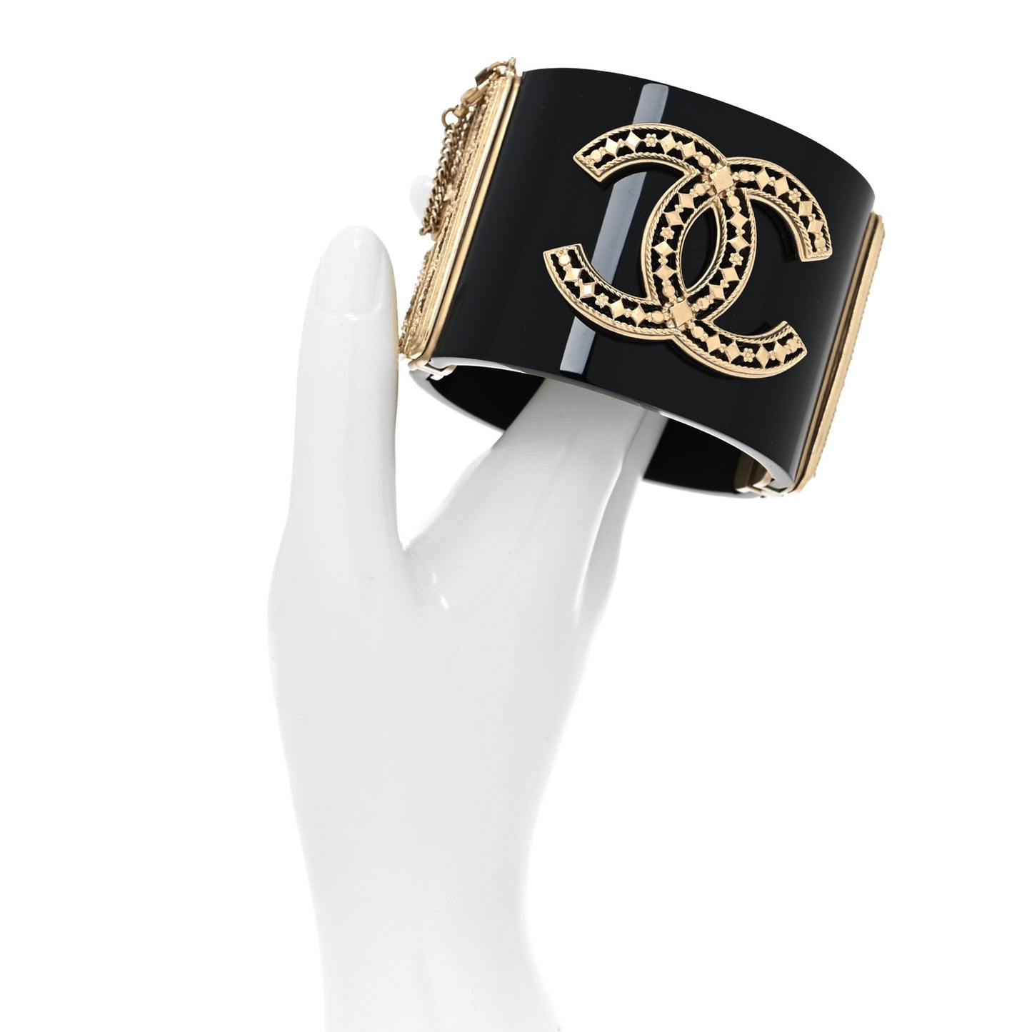 Resin Chain CC Cuff Black Gold