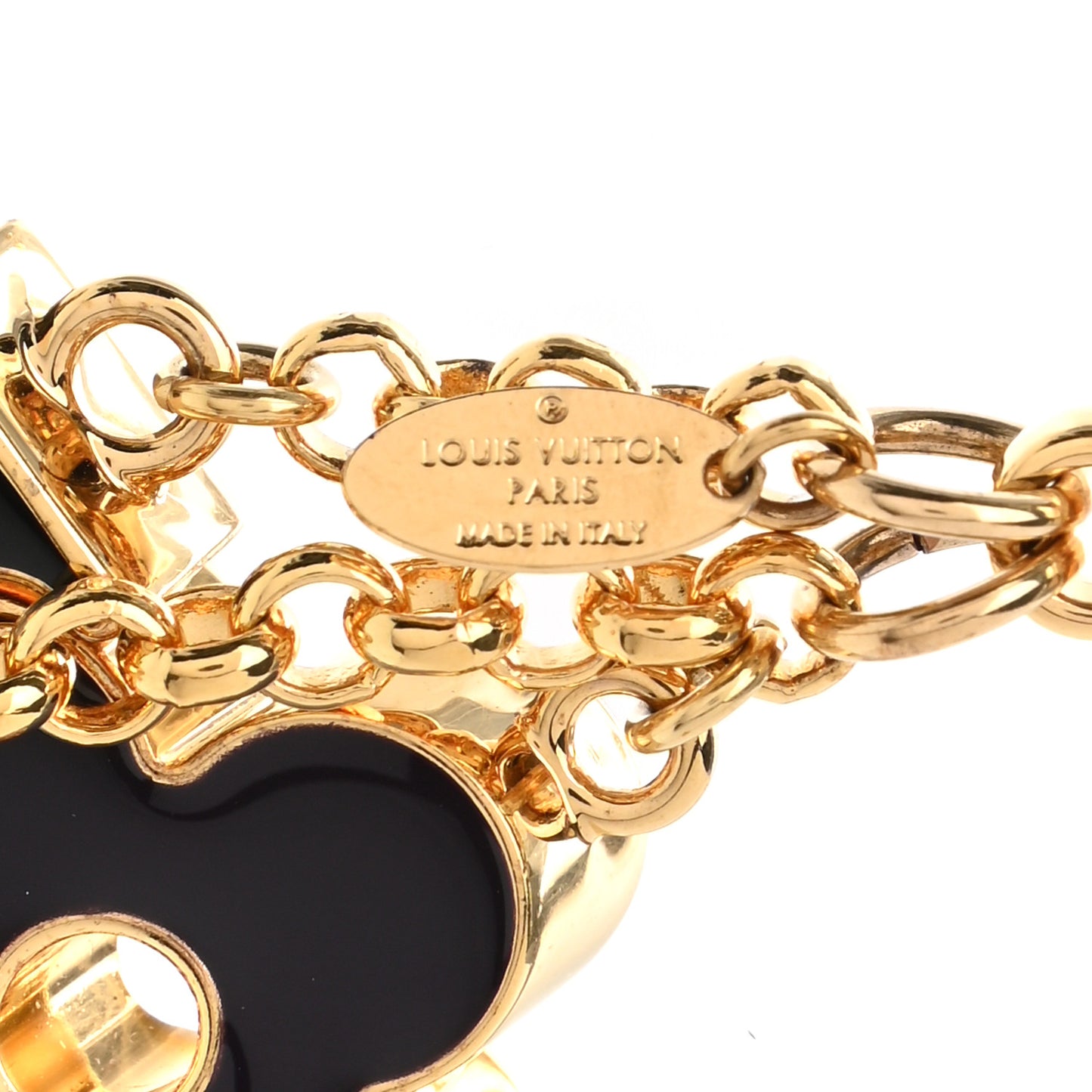 Fleur De Monogram Bag Charm Dore