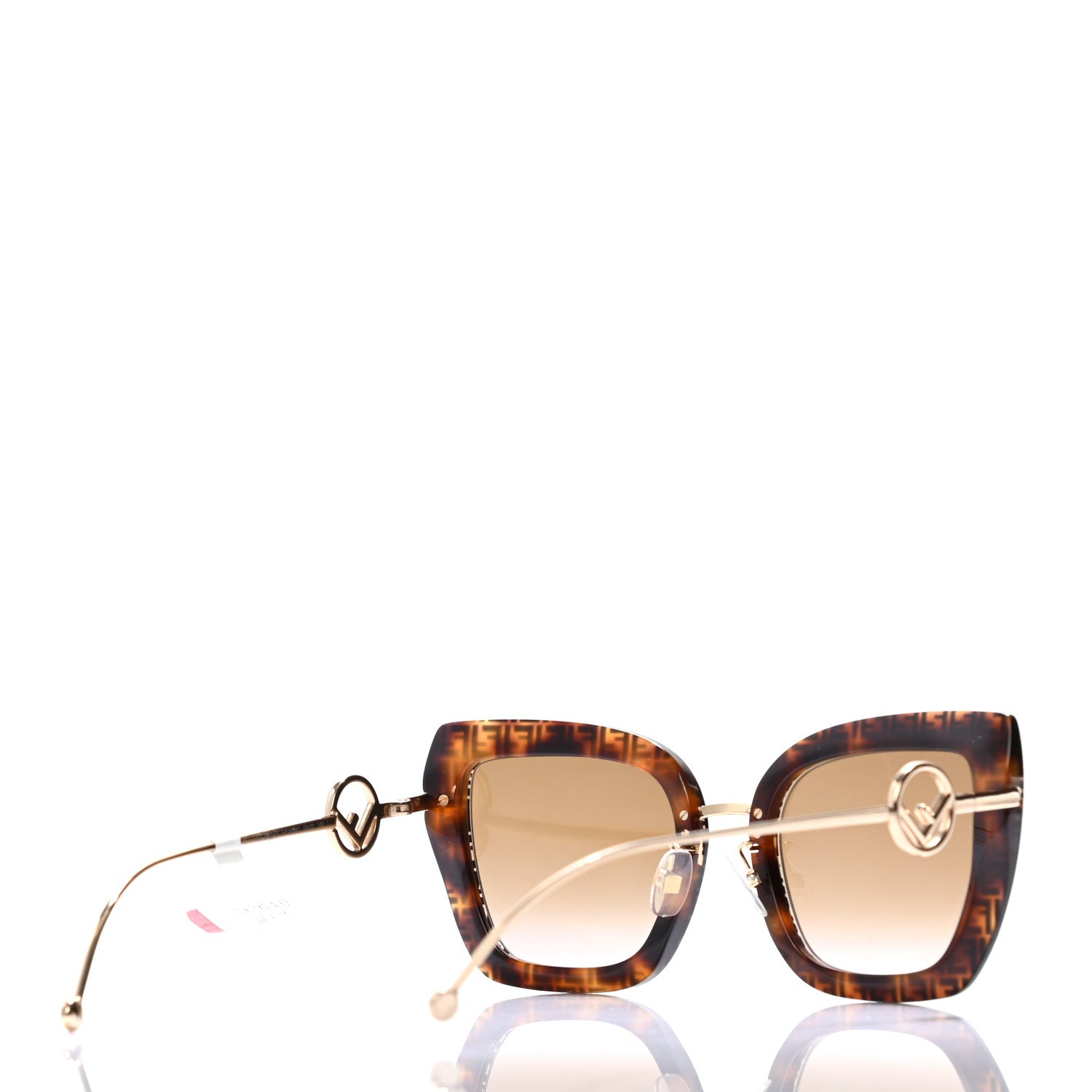 Fendi Acetate Metal F is Fendi FF Square Cat Eye Sunglasses FF 0424/F/S Havana 4 of 5