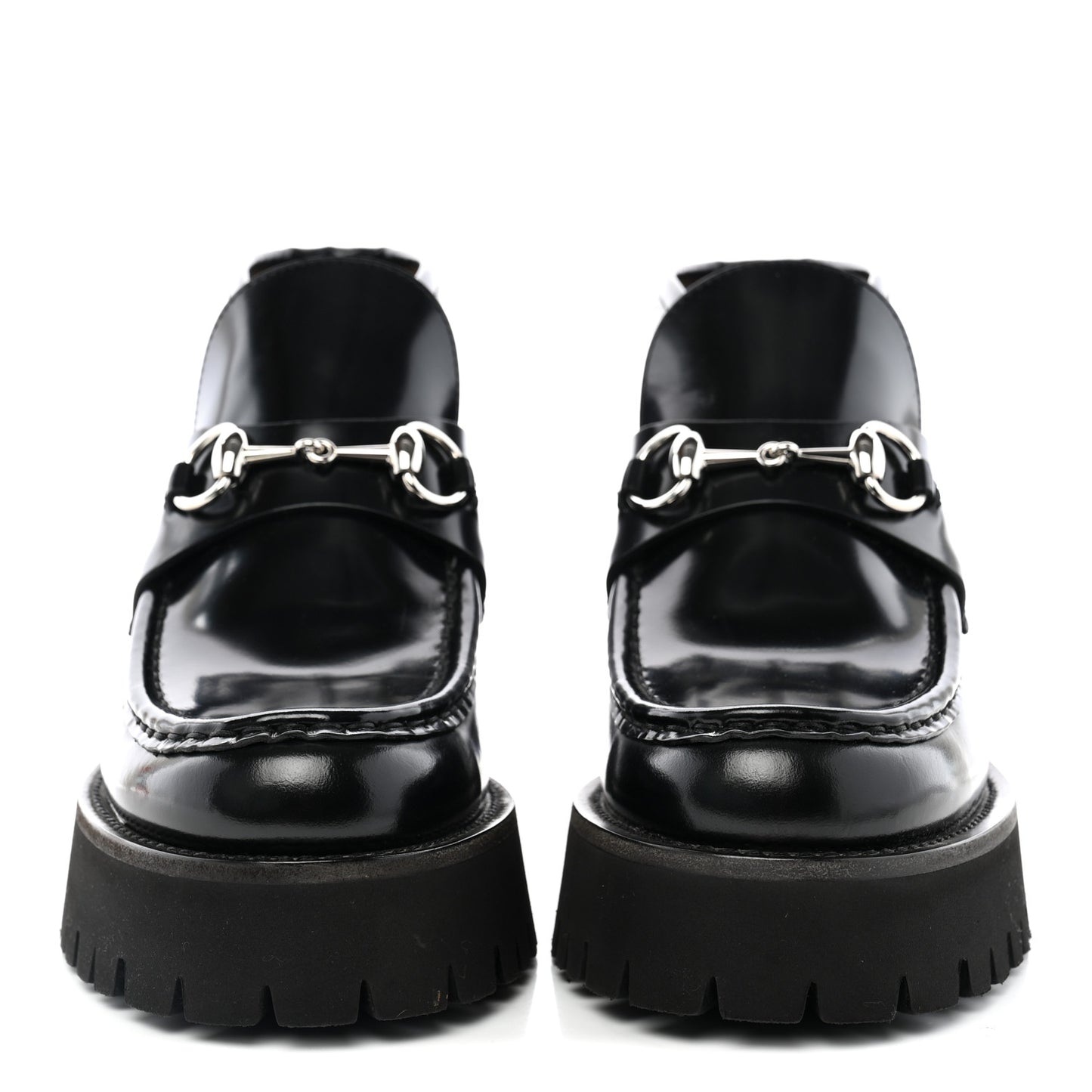 Cordovan Lux Womens Horsebit Platform Ankle Boots 38.5 Black