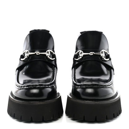 Gucci Cordovan Lux Womens Horsebit Platform Ankle Boots 38.5 Black 2 of 10