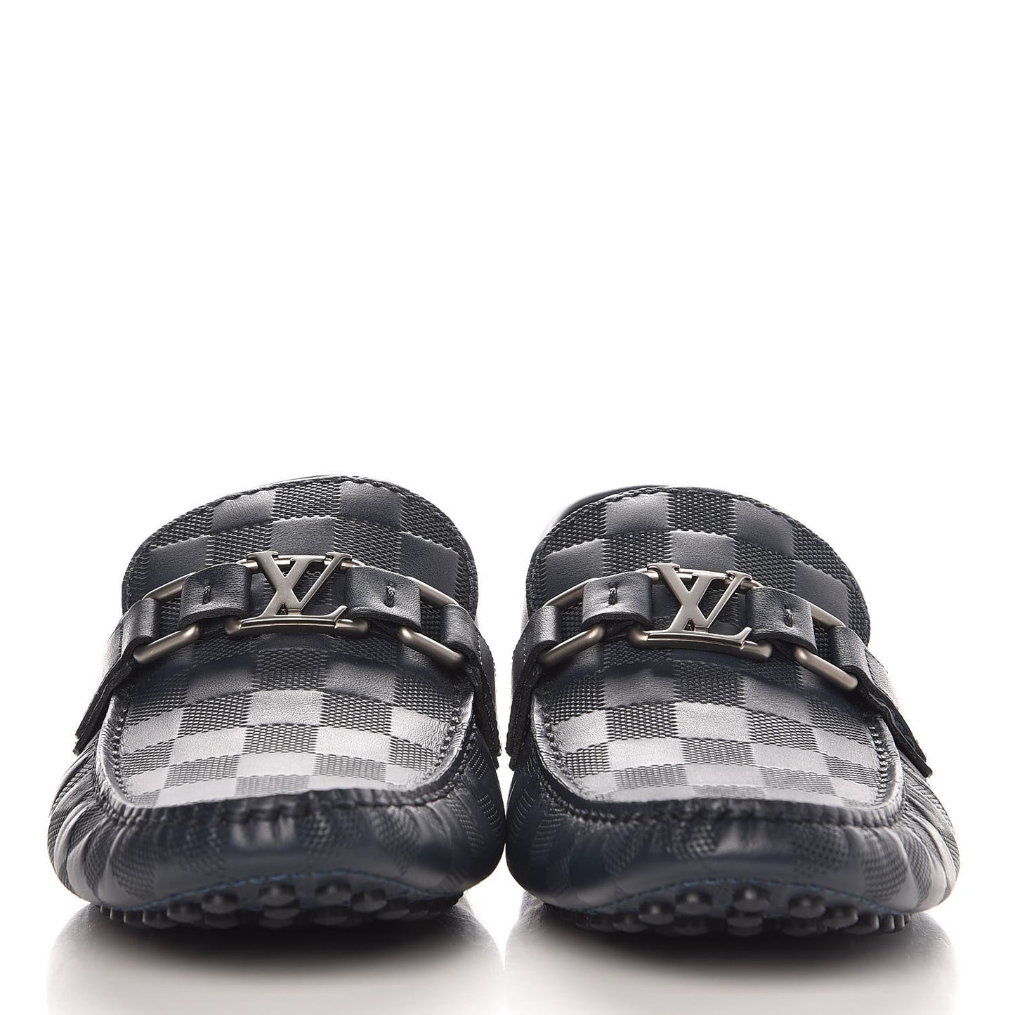 Mens Damier Infini Hockenheim Moccasin Loafers 6 Cosmos