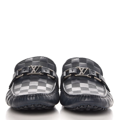 Louis Vuitton Mens Damier Infini Hockenheim Moccasin Loafers 6 Cosmos 2 of 9