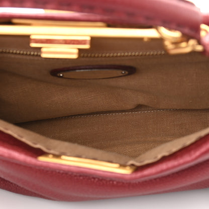Fendi Cuoio Romano Selleria Medium Peekaboo Iconic Satchel Red 5 of 10