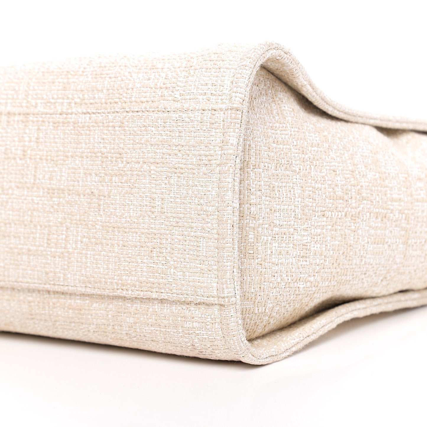 Lurex Boucle Large Deauville Tote Light Beige