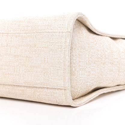 Chanel Lurex Boucle Large Deauville Tote Light Beige 9 of 10