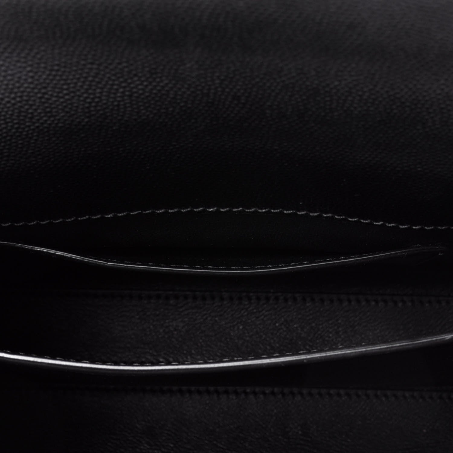 Saint Laurent Grain de Poudre Mini Classic Monogram Cassandra Top Handle Black 6 of 9