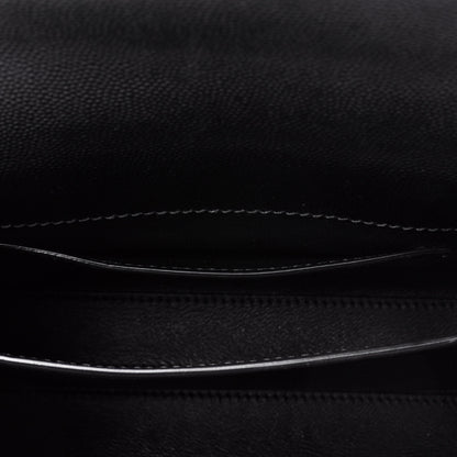 Saint Laurent Grain de Poudre Mini Classic Monogram Cassandra Top Handle Black 6 of 9