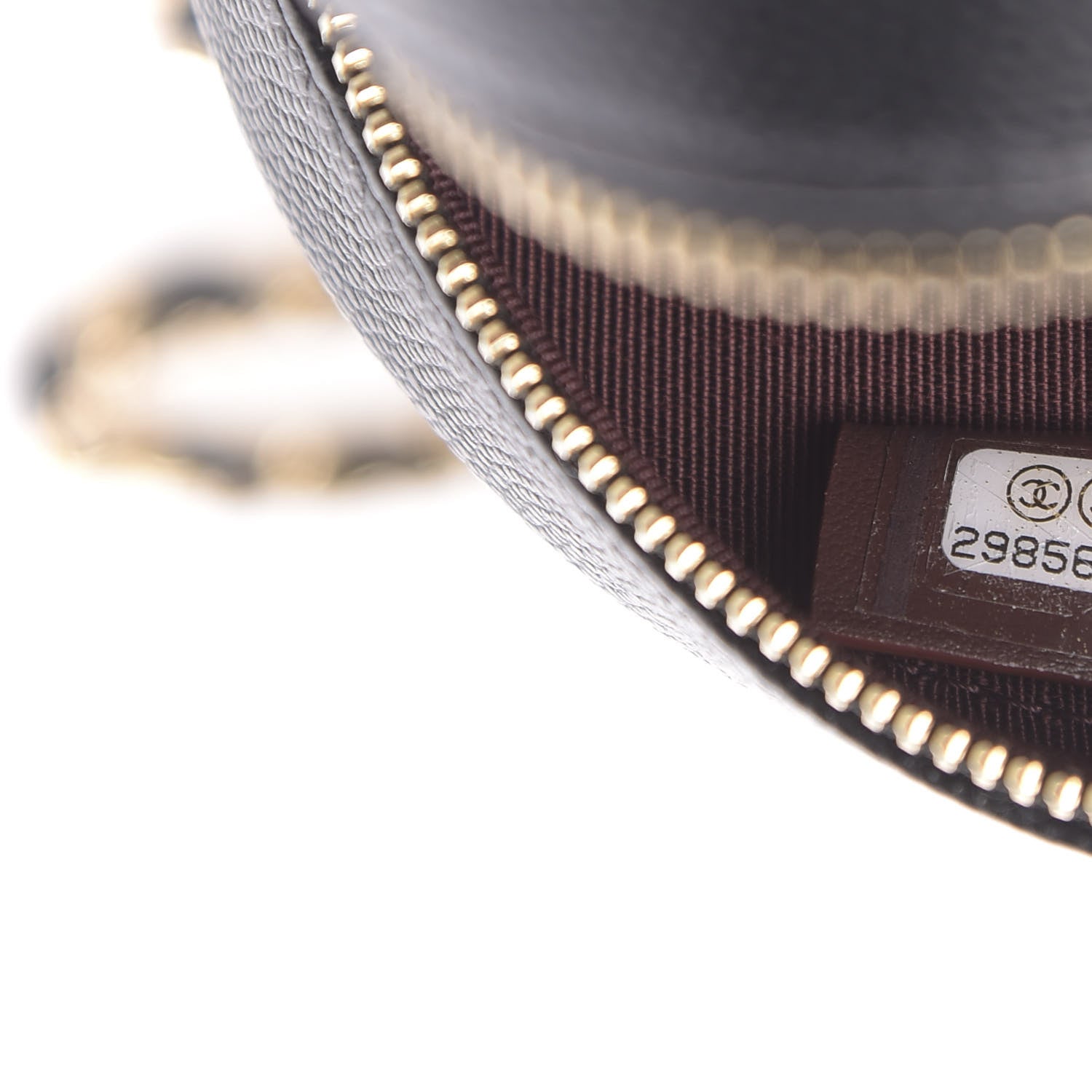 Chanel Caviar Quilted Round Clutch With Chain Black 7 of 10