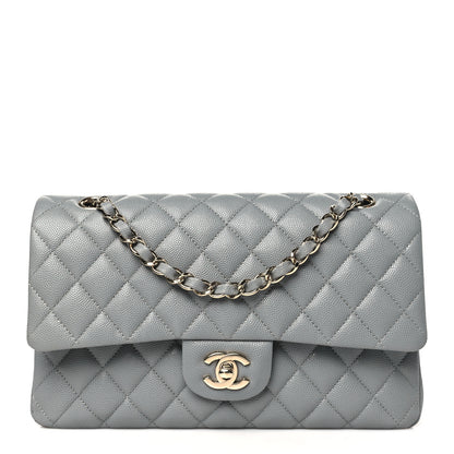 Chanel Caviar Quilted Medium Double Flap Grey 1 of 11