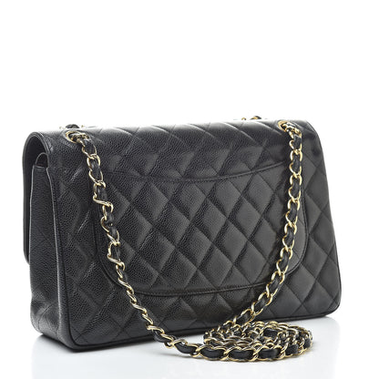 Chanel Caviar Quilted Jumbo Double Flap Black 3 of 13