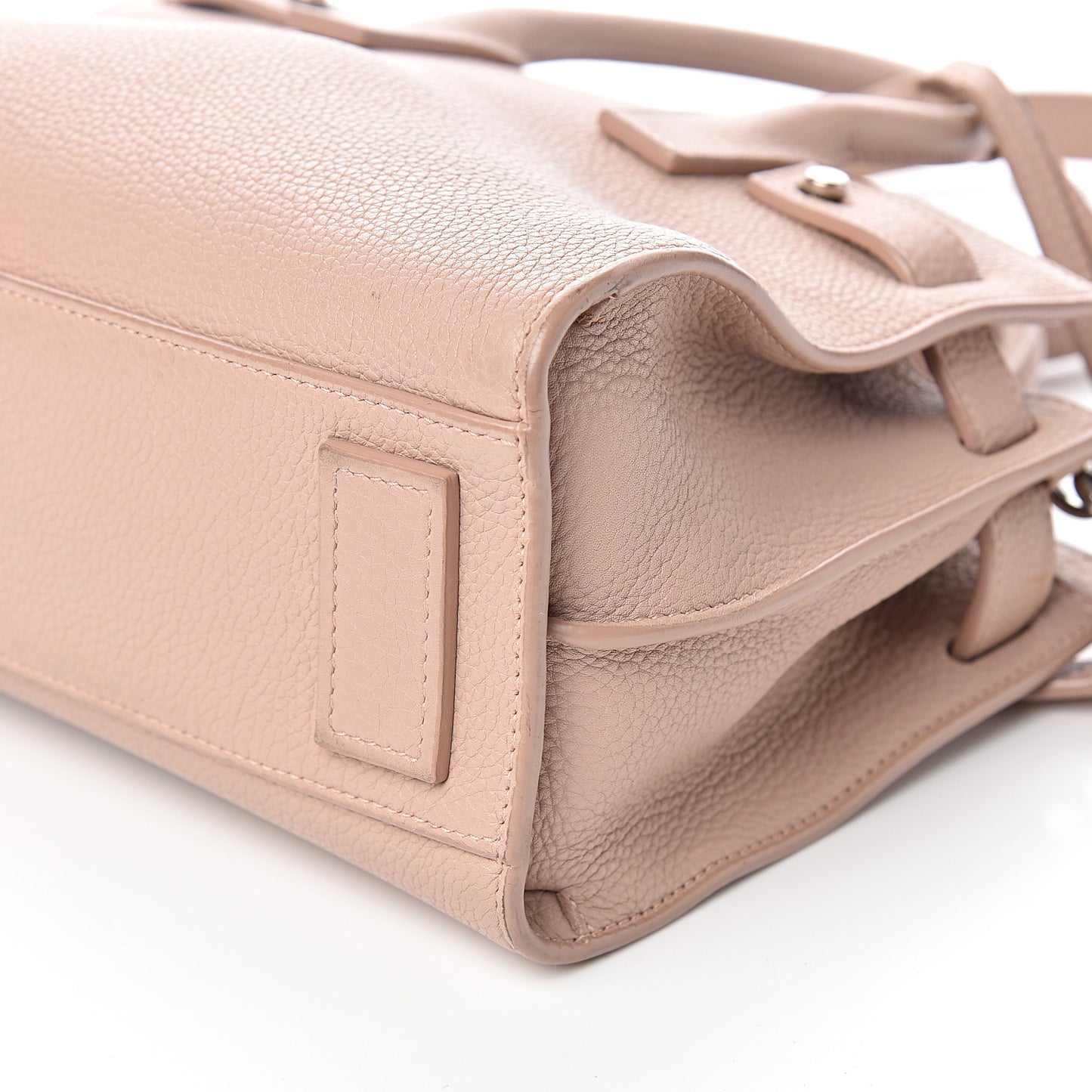 Grained Calfskin Nano Sac De Jour Souple Nude