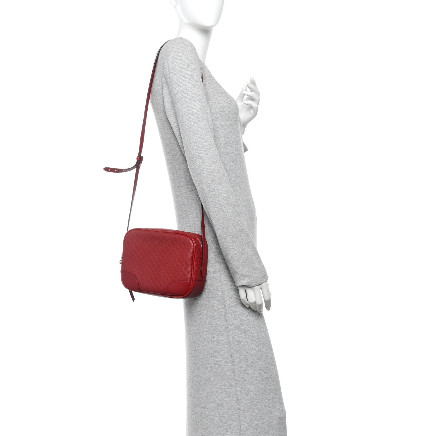 Gucci Microguccissima Mini Bree Messenger Bag Red 2 of 11