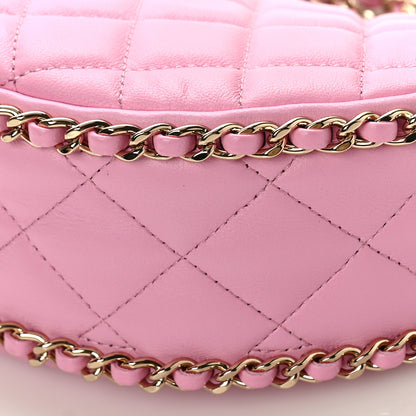 Chanel Lambskin Quilted Small Hobo Bag Pink 9 of 9
