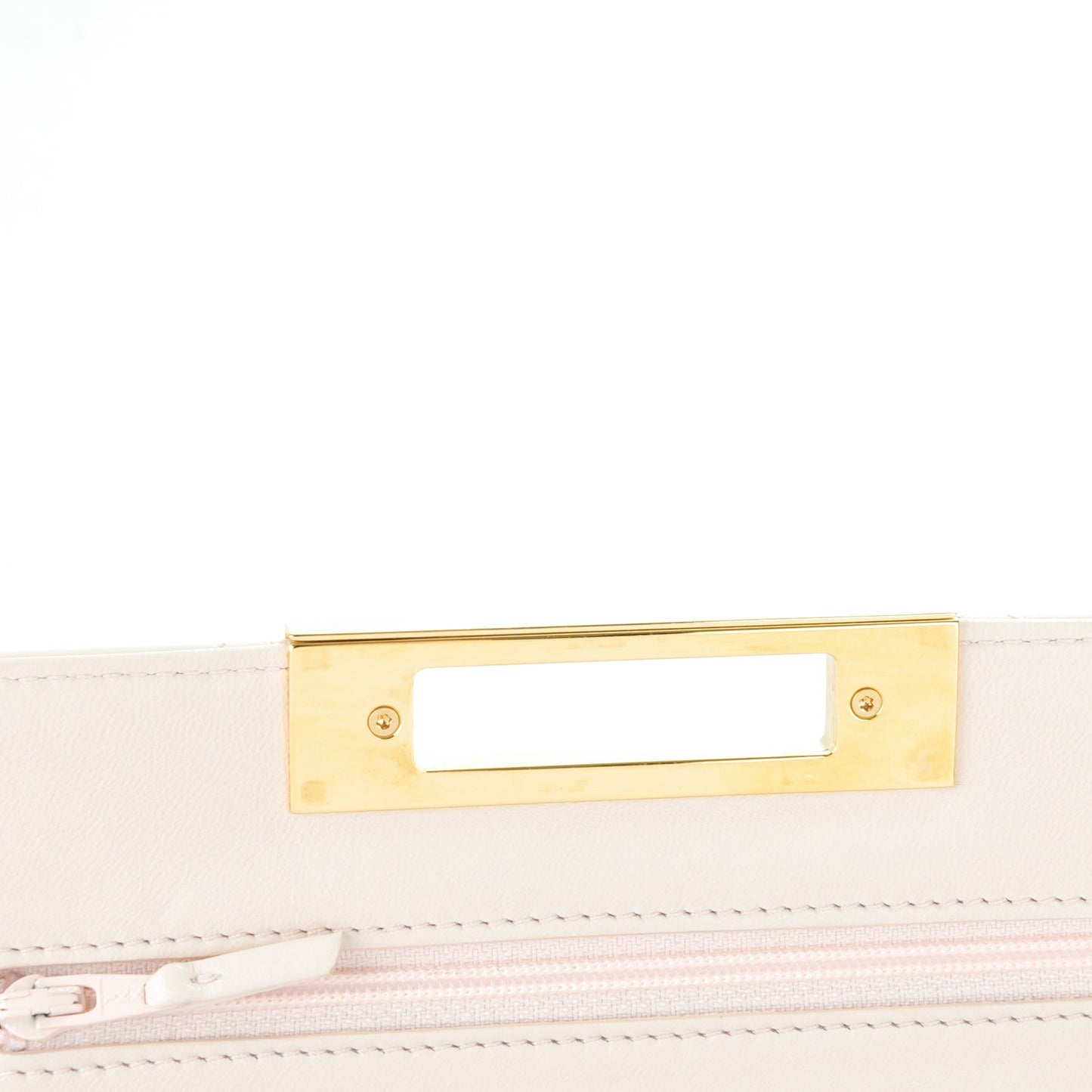 Lambskin Quilted Golden Class Wallet on Chain WOC Light Pink