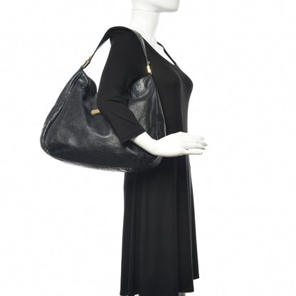 Gucci Guccissima Large New Ladies Web Hobo Black 2 of 20