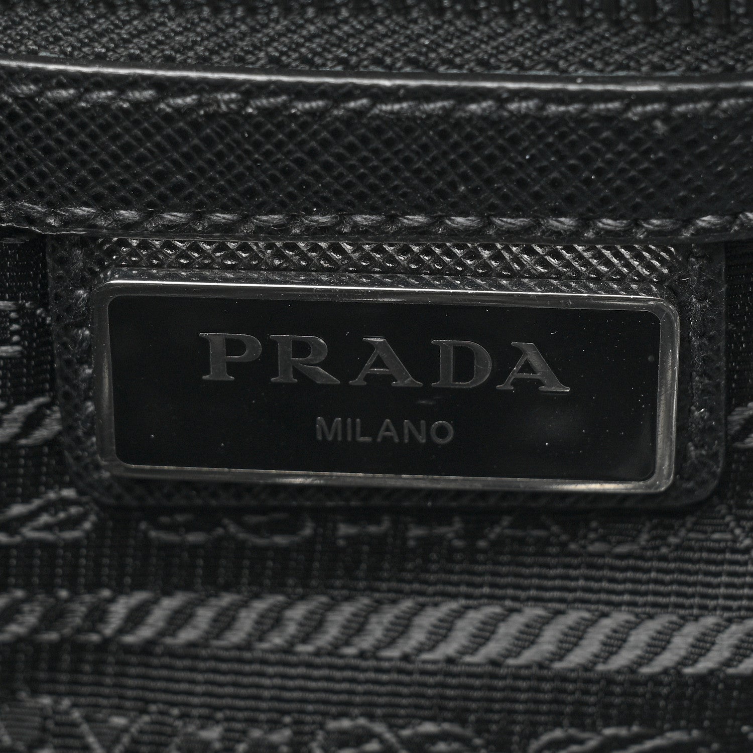 Prada Re-Nylon Saffiano Pocket Flat Messenger Bag Black 7 of 13