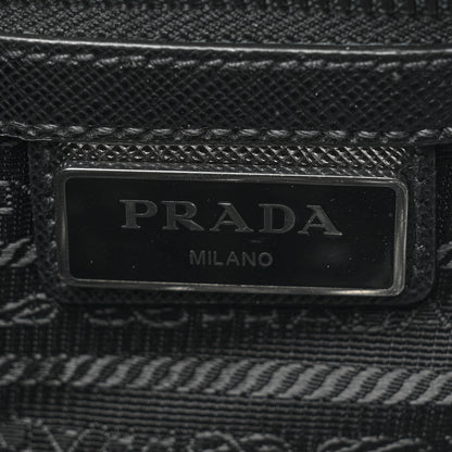 Prada Re-Nylon Saffiano Pocket Flat Messenger Bag Black 7 of 13