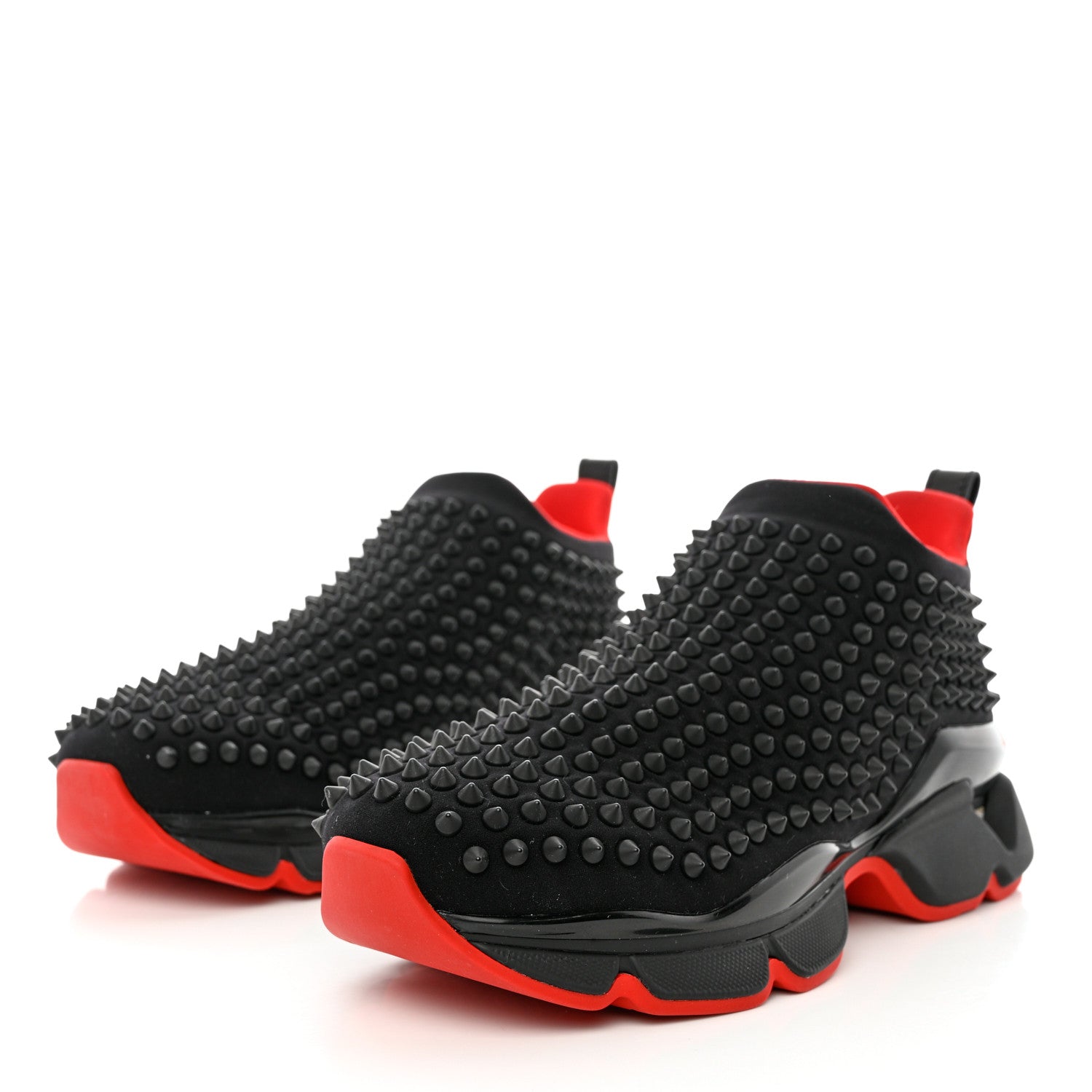 Christian Louboutin Neoprene Spike Sock Donna Flat Sneakers 39.5 Black 3 of 8