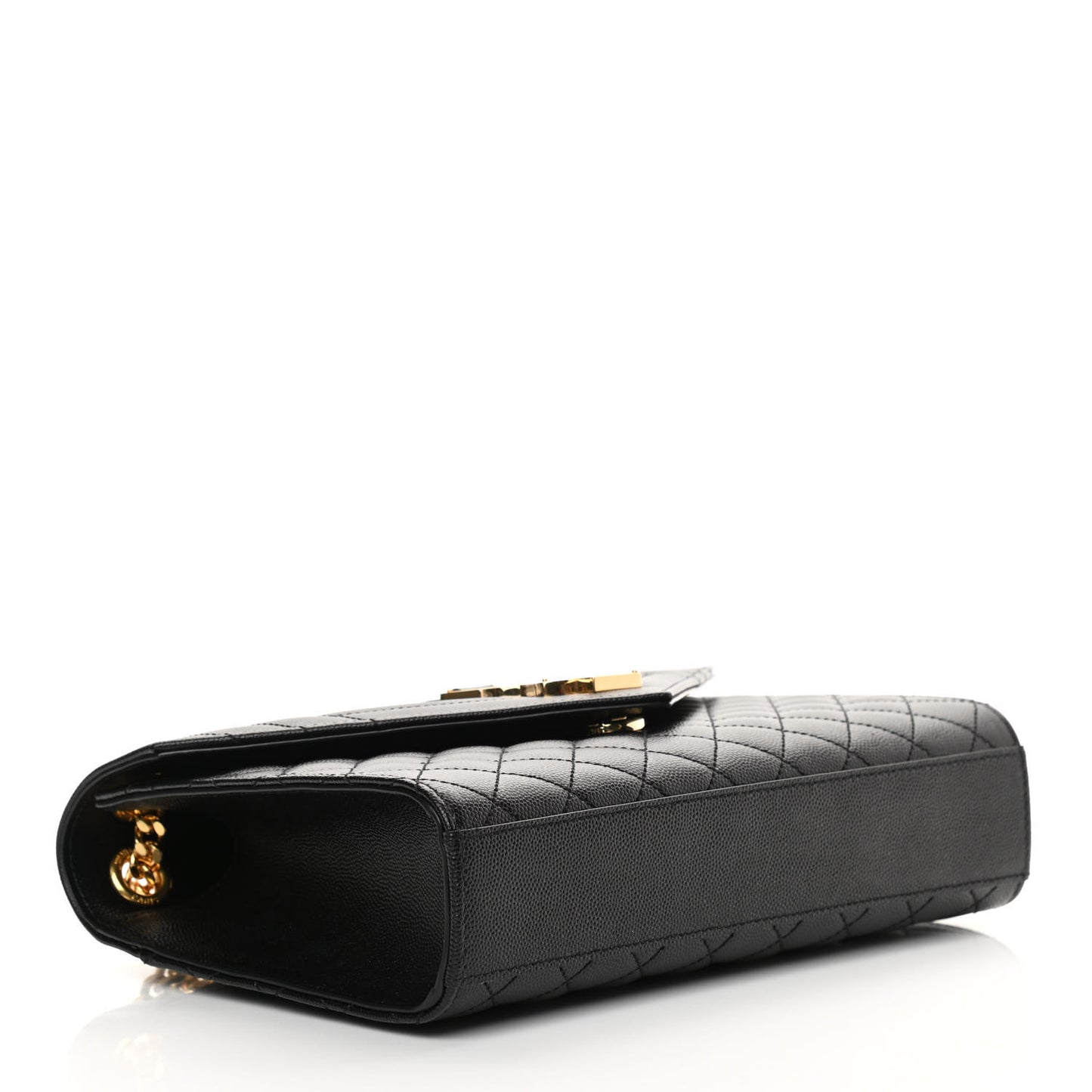 Grain De Poudre Textured Mixed Matelasse Triquilt Medium Monogram Satchel Black