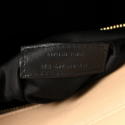 Saint Laurent Lambskin Quilted Mini Becky Chain Bag Dark Beige 7 of 15