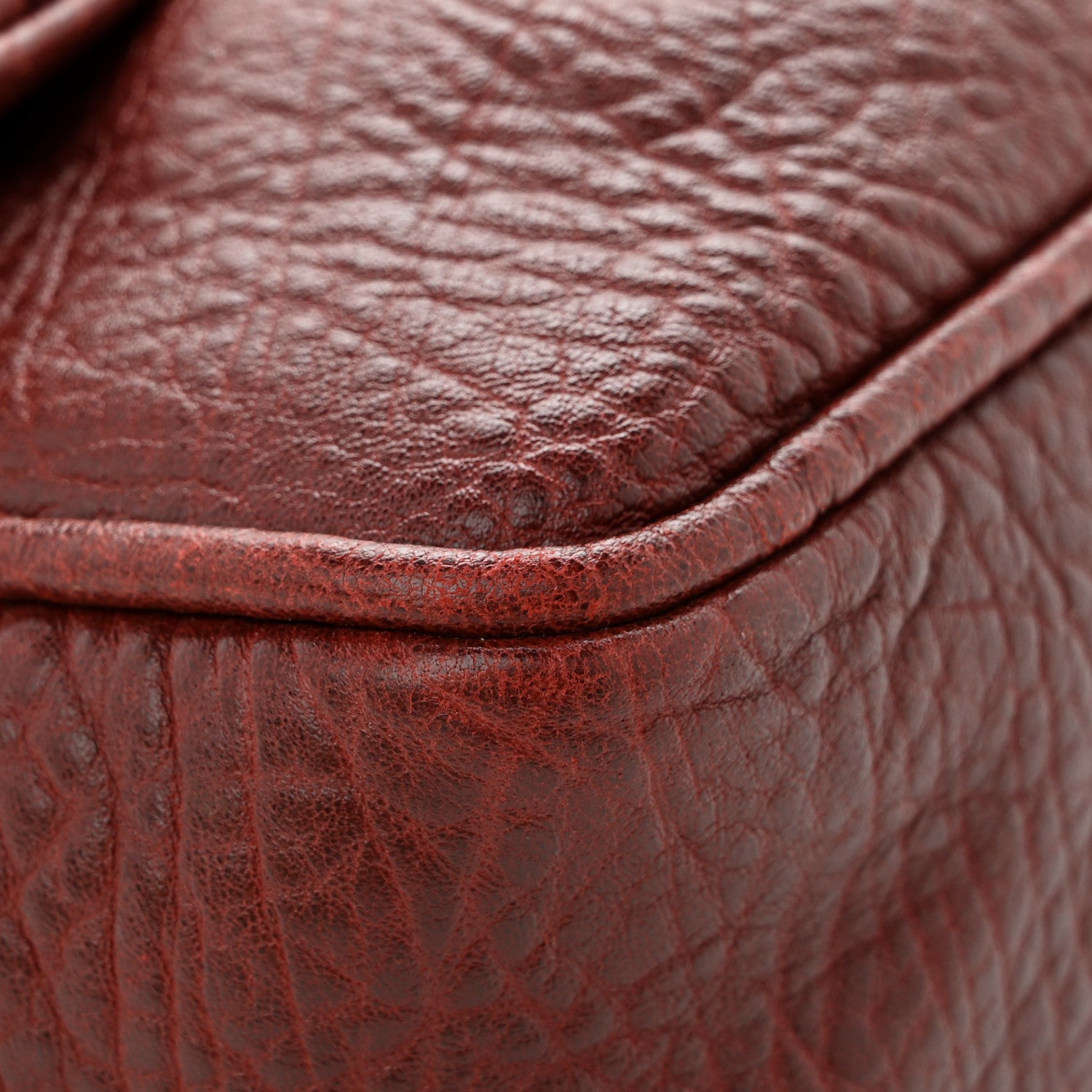 Chanel Distressed Lambskin Lady Braid Flap Burgundy 9 of 12