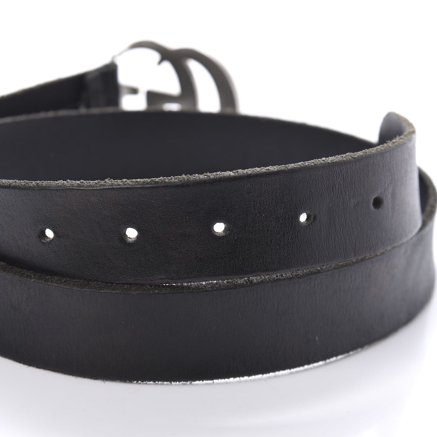 Cuoio Toscano Nickel Double G 30mm Belt 80 32 Black
