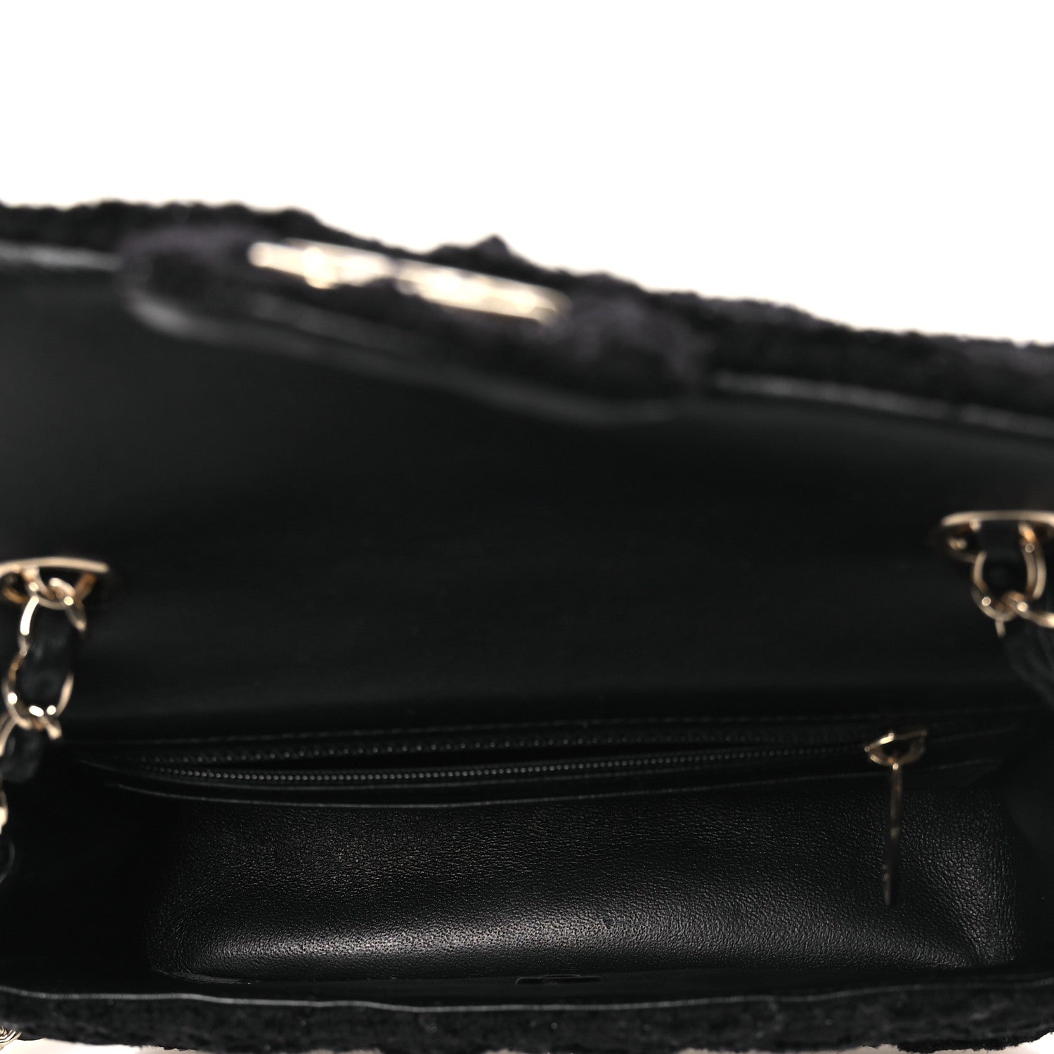 Chanel Tweed Quilted Mini Rectangular Flap Black 4 of 12