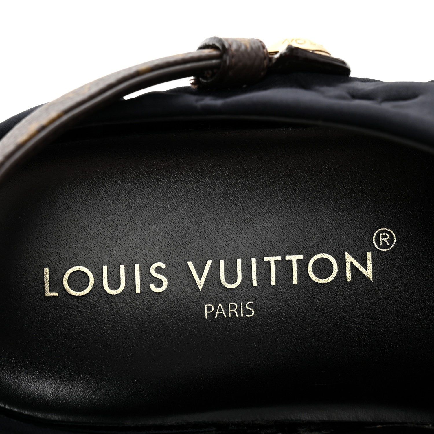Louis Vuitton Nylon Embossed Monogram Aspen Platform Clog Mules 39.5 Black 8 of 11