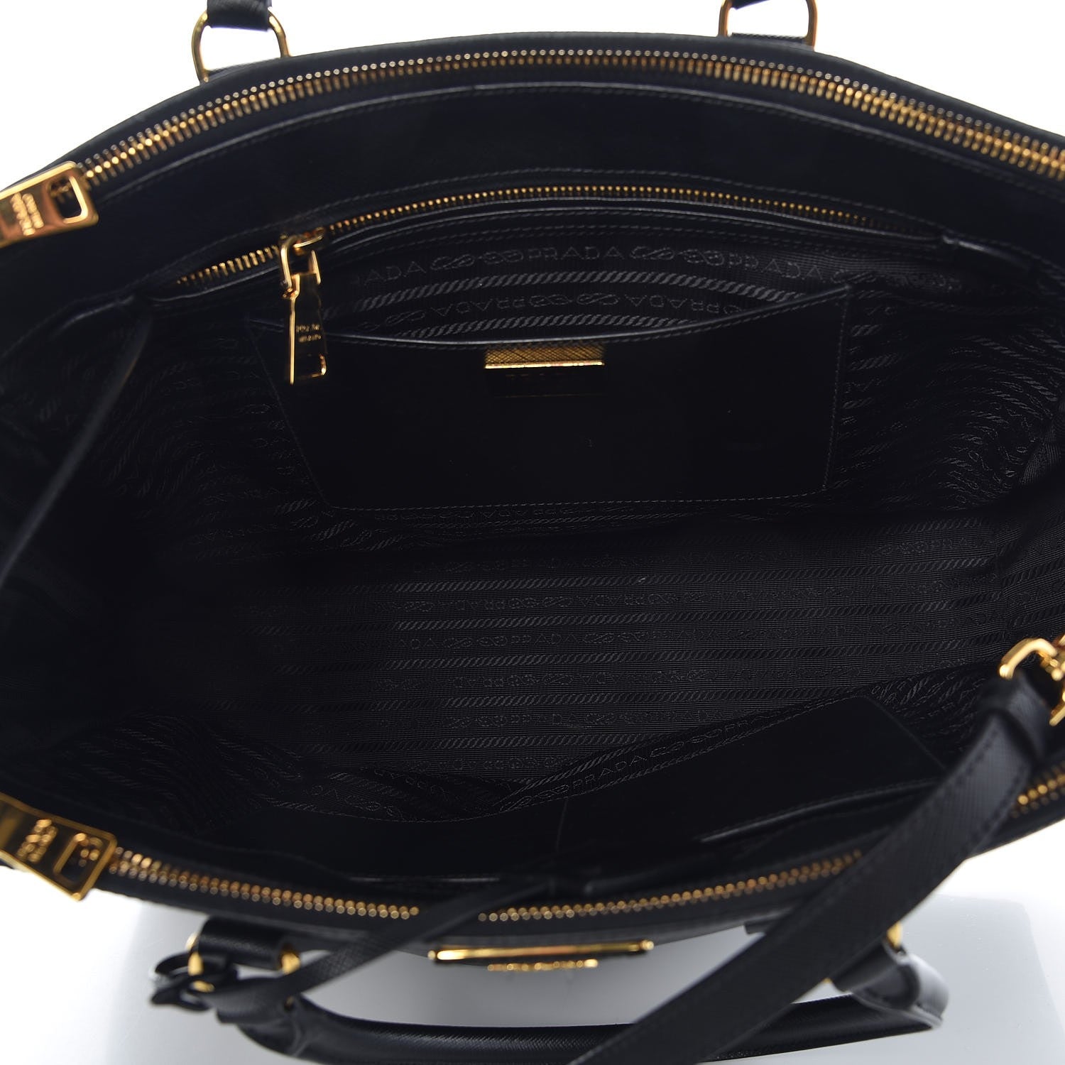 Prada Saffiano Large Galleria Double Zip Tote Black 6 of 17