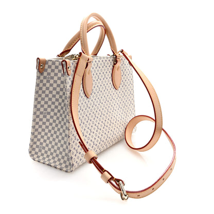 Louis Vuitton Monogram Damier Calfskin Romance Onthego PM Azure Blue Sand 3 of 9