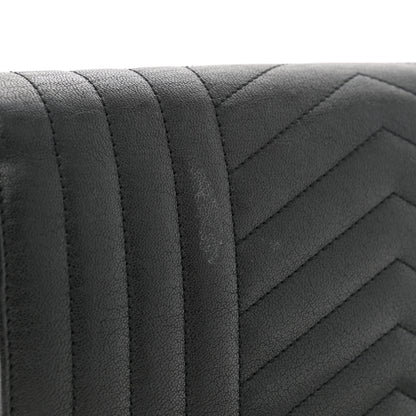 Saint Laurent Sheepskin Tri-Quilt Monogram Envelope Chain Wallet Black 12 of 12