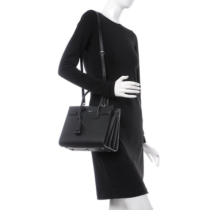 Saint Laurent Grained Calfskin Baby Sac De Jour Black 2 of 8