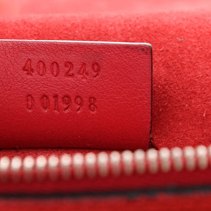 Gucci GG Supreme Monogram Suede Small Dionysus Shoulder Bag Beige Ebony Vulcanic Red 7 of 12
