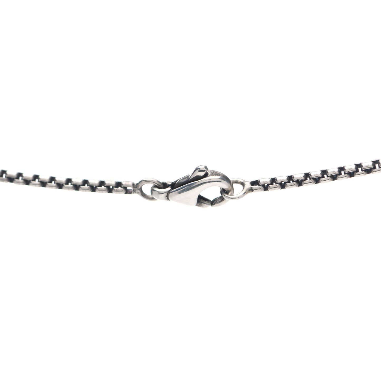 Sterling Silver Diamond Black Onyx 8mm Petite Cerise Pendant Cable Necklace