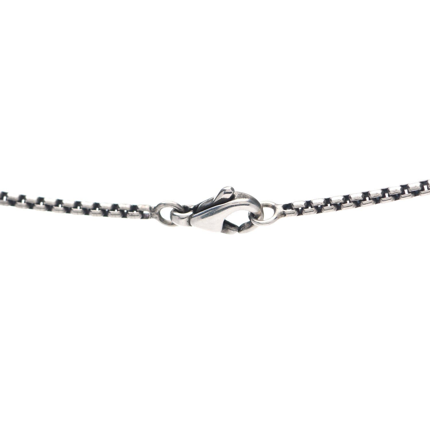 David Yurman Sterling Silver Diamond Black Onyx 8mm Petite Cerise Pendant Cable Necklace 4 of 5