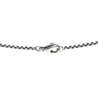 David Yurman Sterling Silver Diamond Black Onyx 8mm Petite Cerise Pendant Cable Necklace 4 of 5