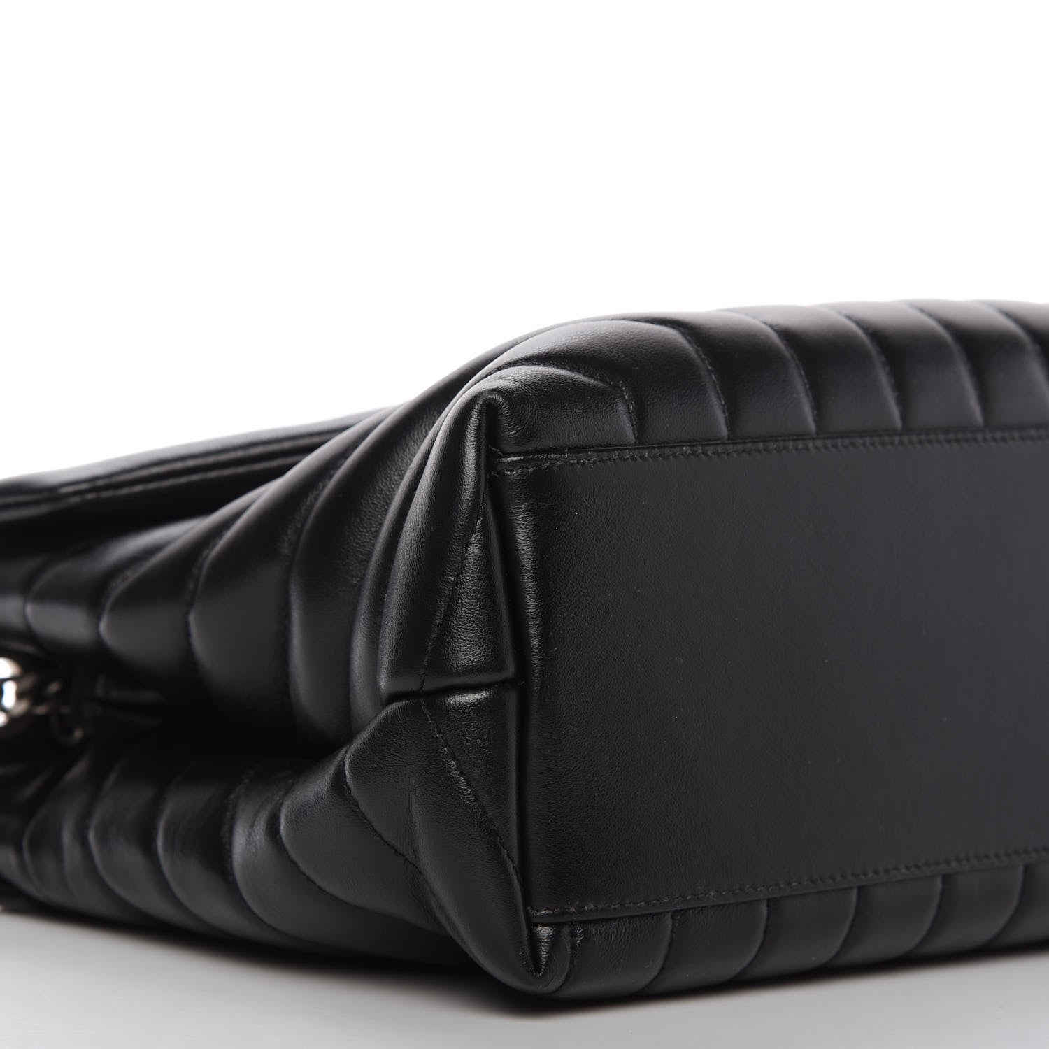 Saint Laurent Calfskin Y Quilted Monogram Medium Loulou Chain Satchel Black 6 of 12