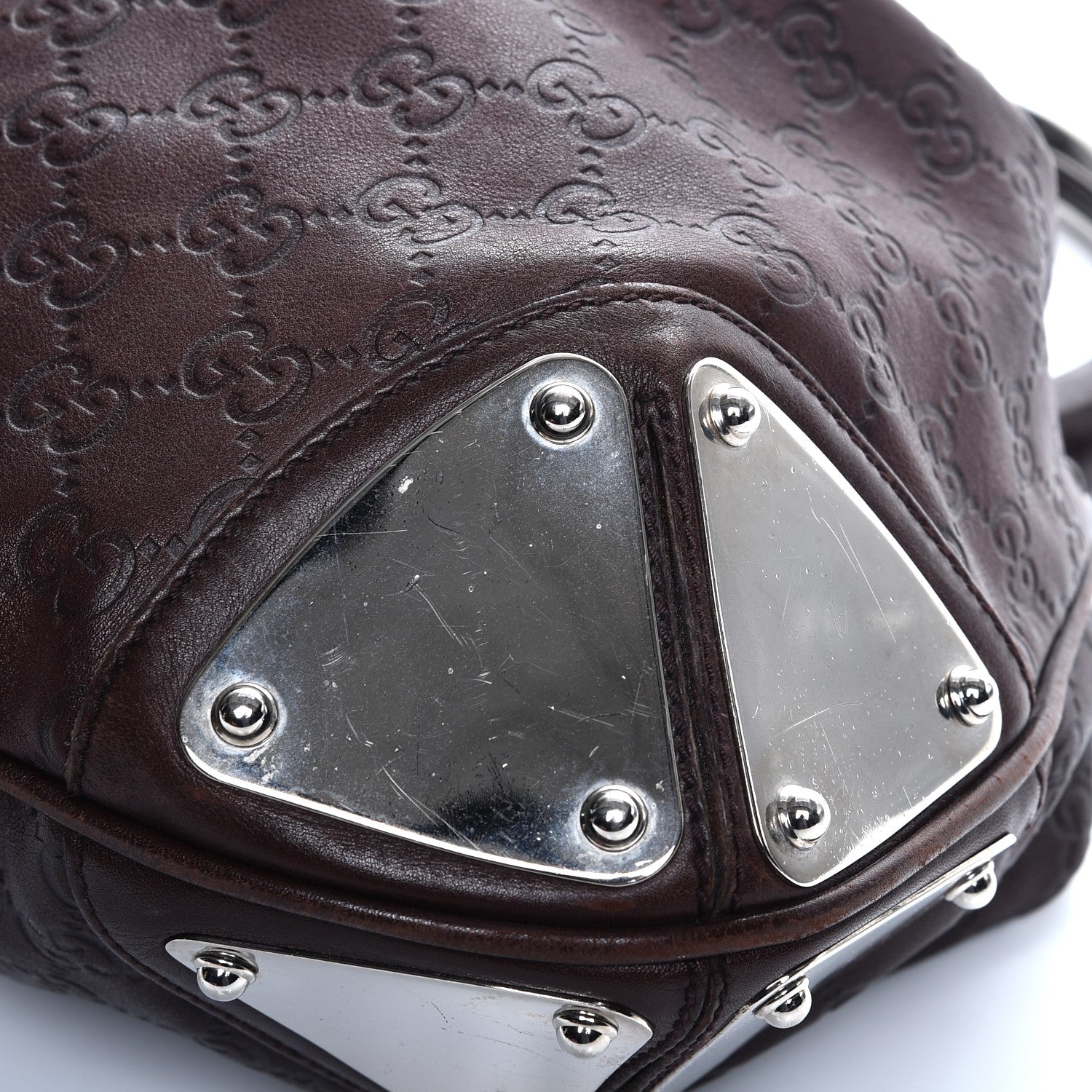 Gucci Guccissima Medium Indy Top Handle Hobo Dark Brown 12 of 13