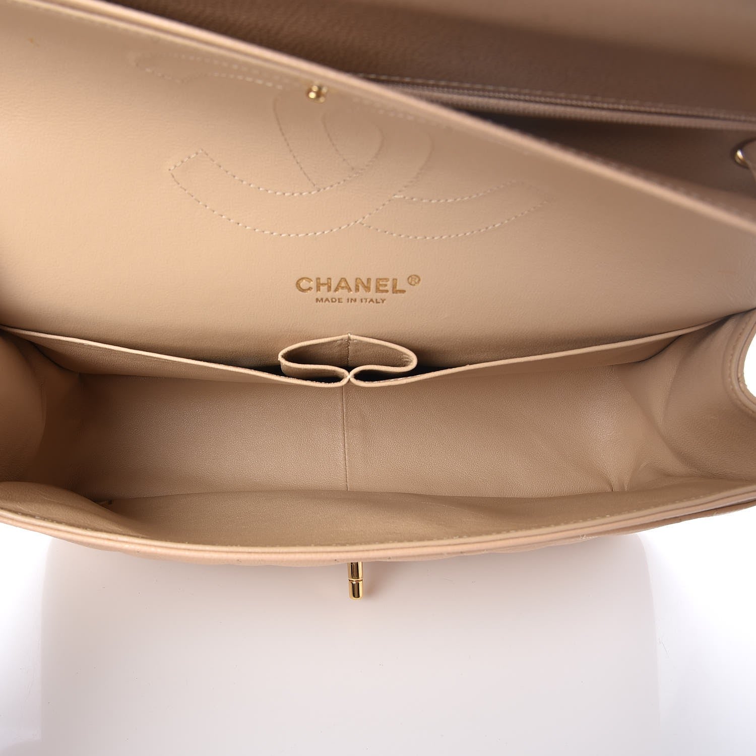 Chanel Caviar Quilted Jumbo Double Flap Beige Clair 6 of 9