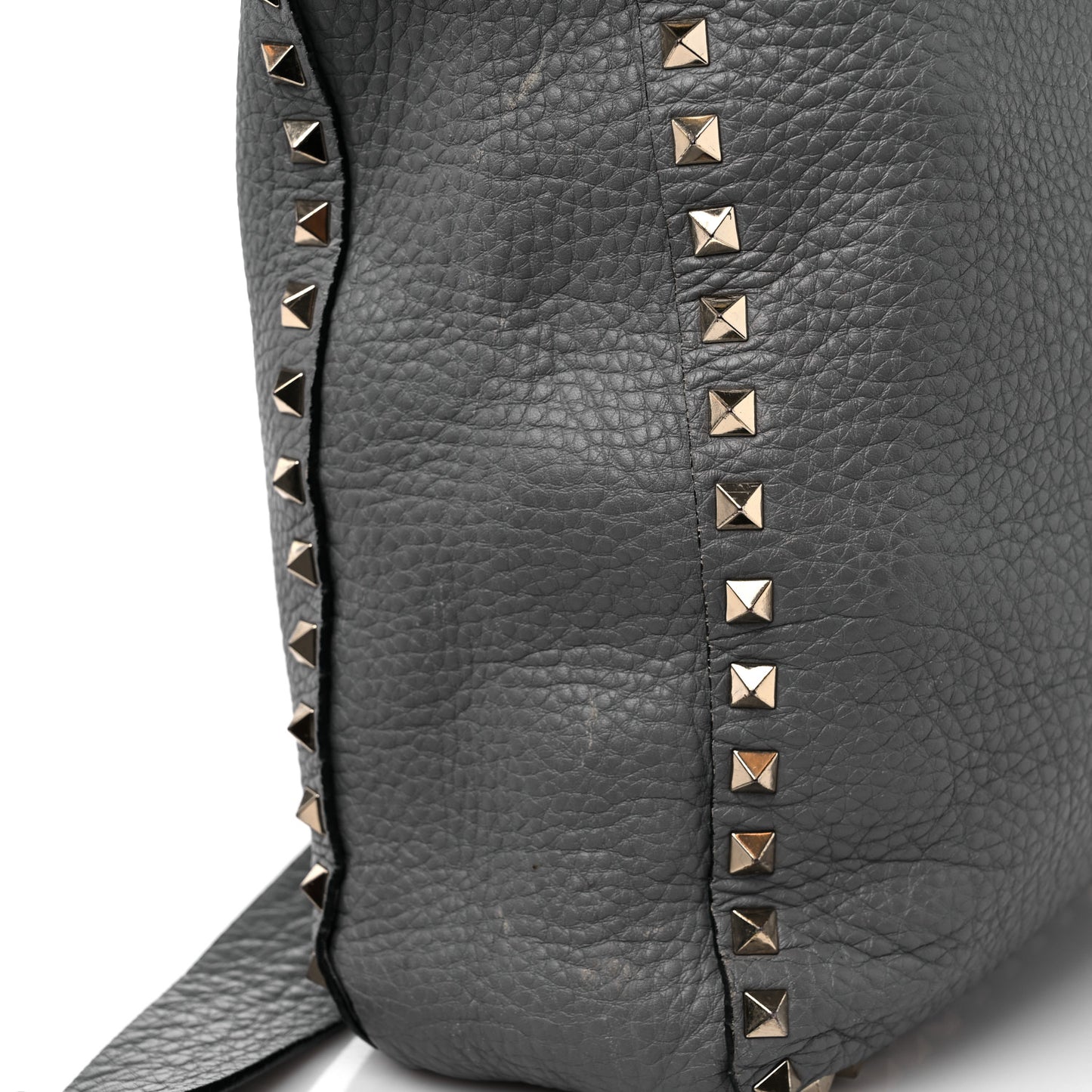 Pebbled Calfskin Small Rockstud Flip-Lock Messenger Bag Pebble