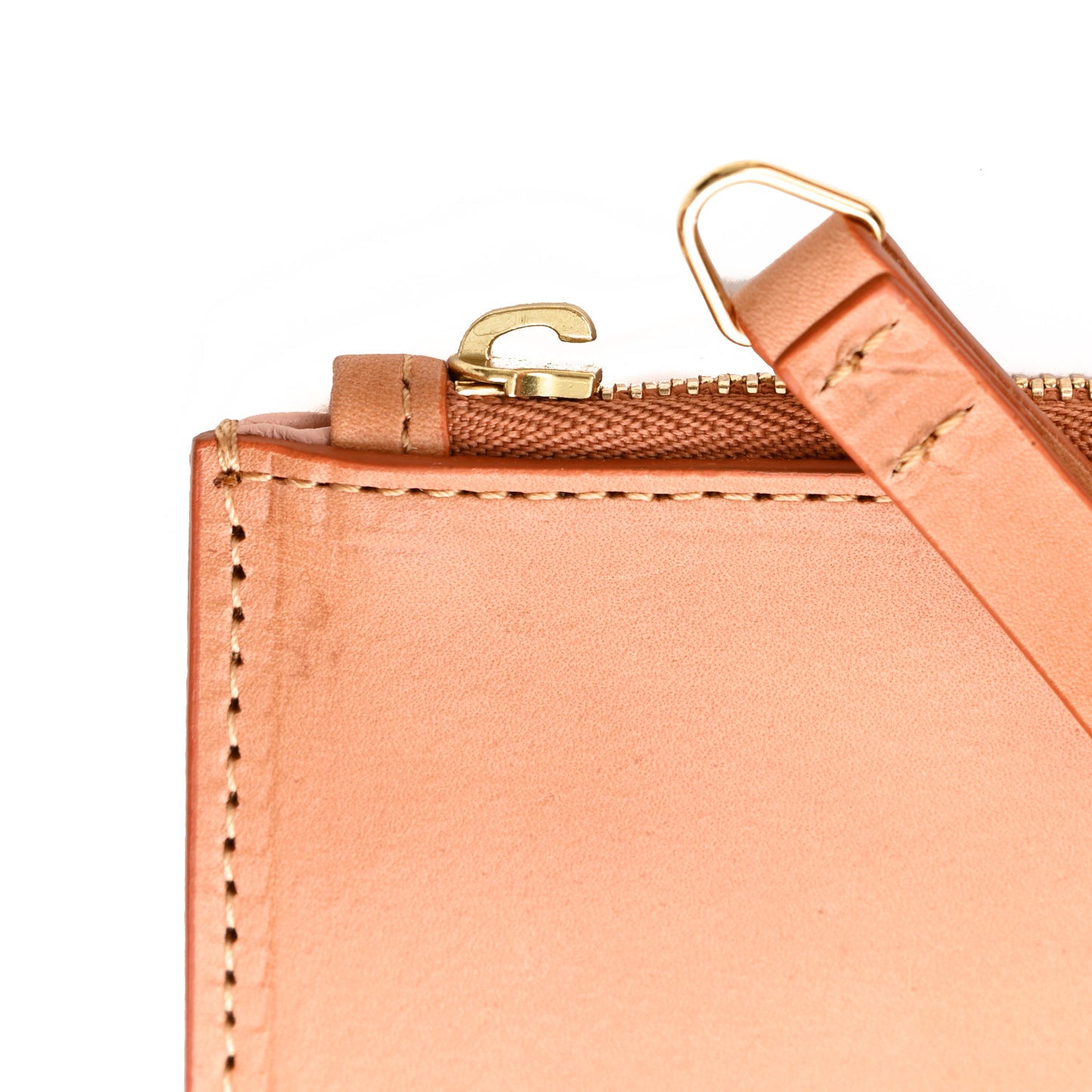 Vegetable Tanned Calfskin Pleated Bucket Bag Camello Rosa