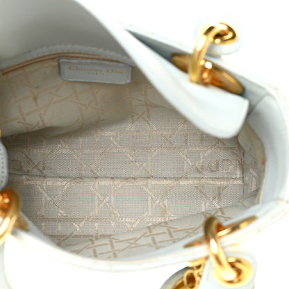 Christian Dior Lambskin Cannage Mini Lady Dior Light Blue 4 of 29