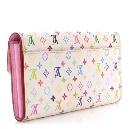 Louis Vuitton Monogram Multicolor Sarah Wallet NM White Litchi 3 of 10