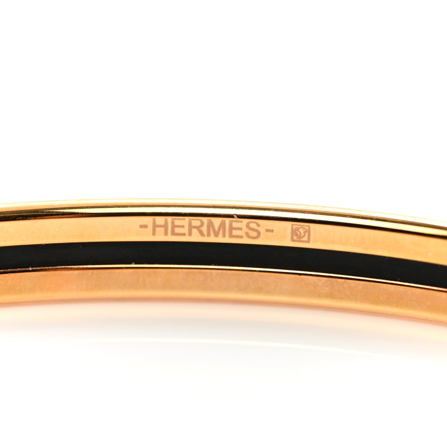 Enamel Printed Extra Narrow Uni Bracelet 70 Black