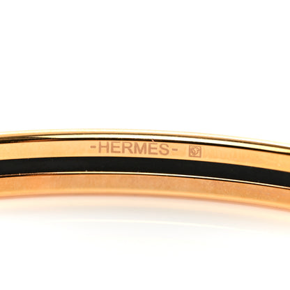 Hermes Enamel Printed Extra Narrow Uni Bracelet 70 Black 4 of 5
