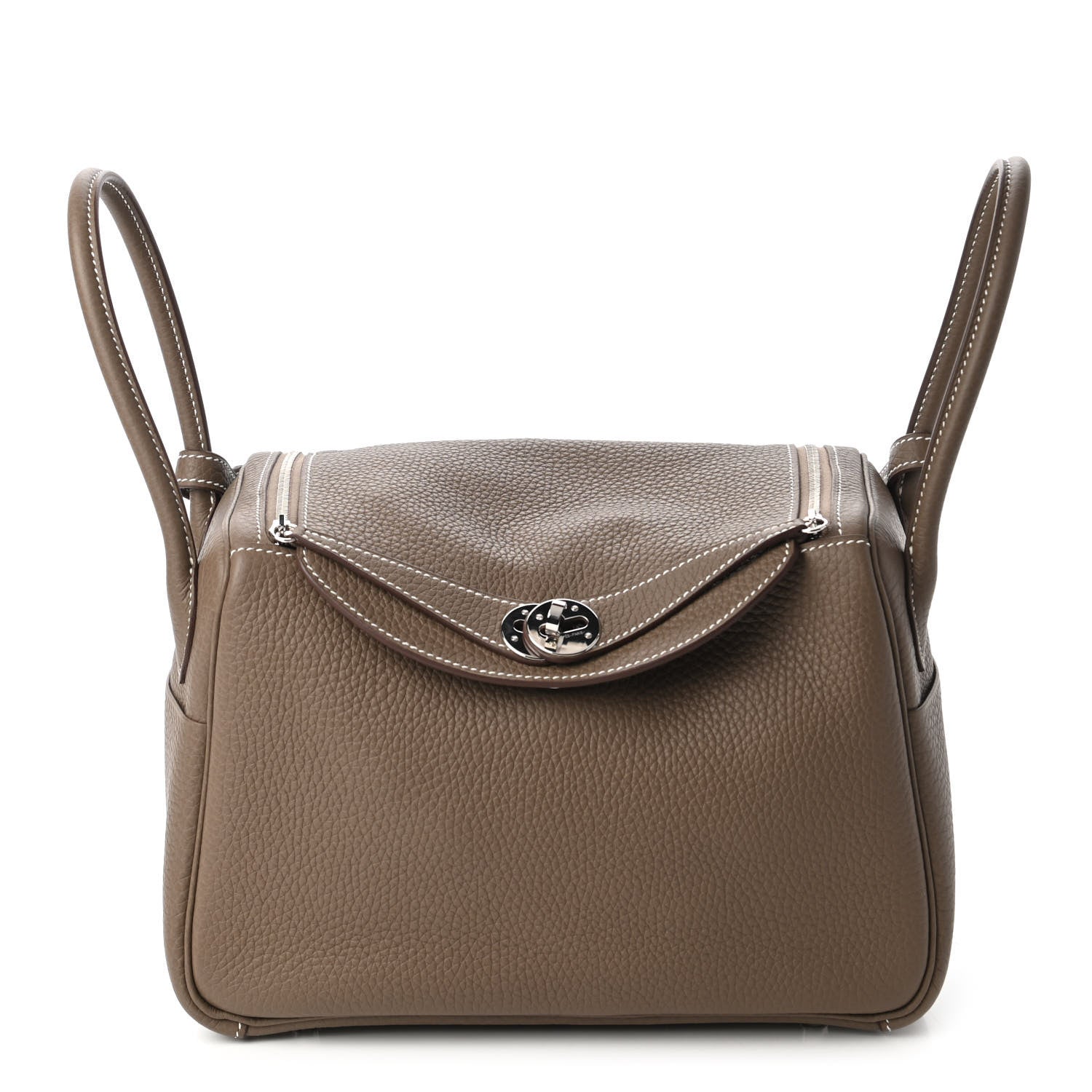 Hermes Taurillon Clemence Lindy 26 Etoupe 1 of 10