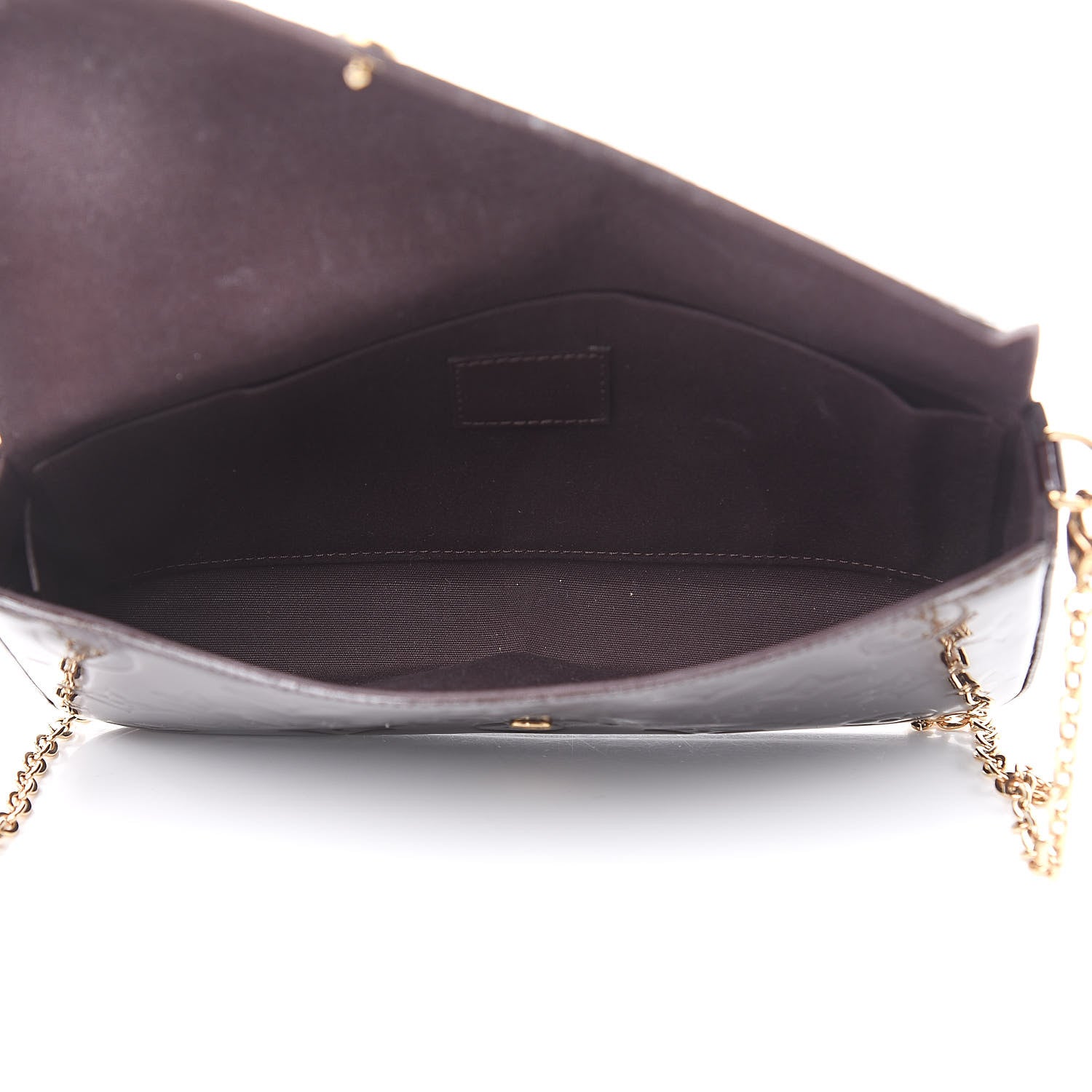 Louis Vuitton Vernis Pochette Felicie Chain Wallet Amarante 5 of 14