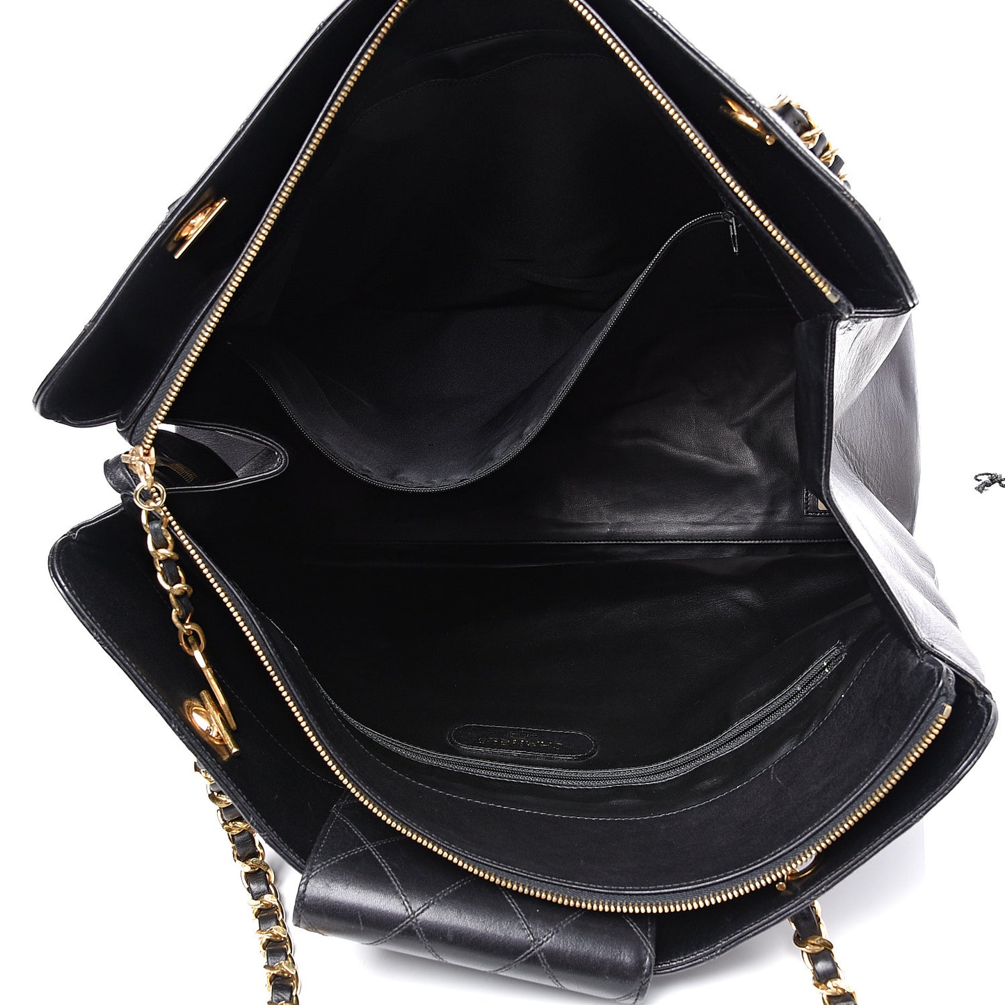 Calfskin Stitched XL Weekender Black