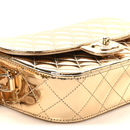 Chanel Mirror Calfskin Metallic Calfskin Medium Hollywood Boulevard Flap With Star Coin Purse Light Gold 10 of 11